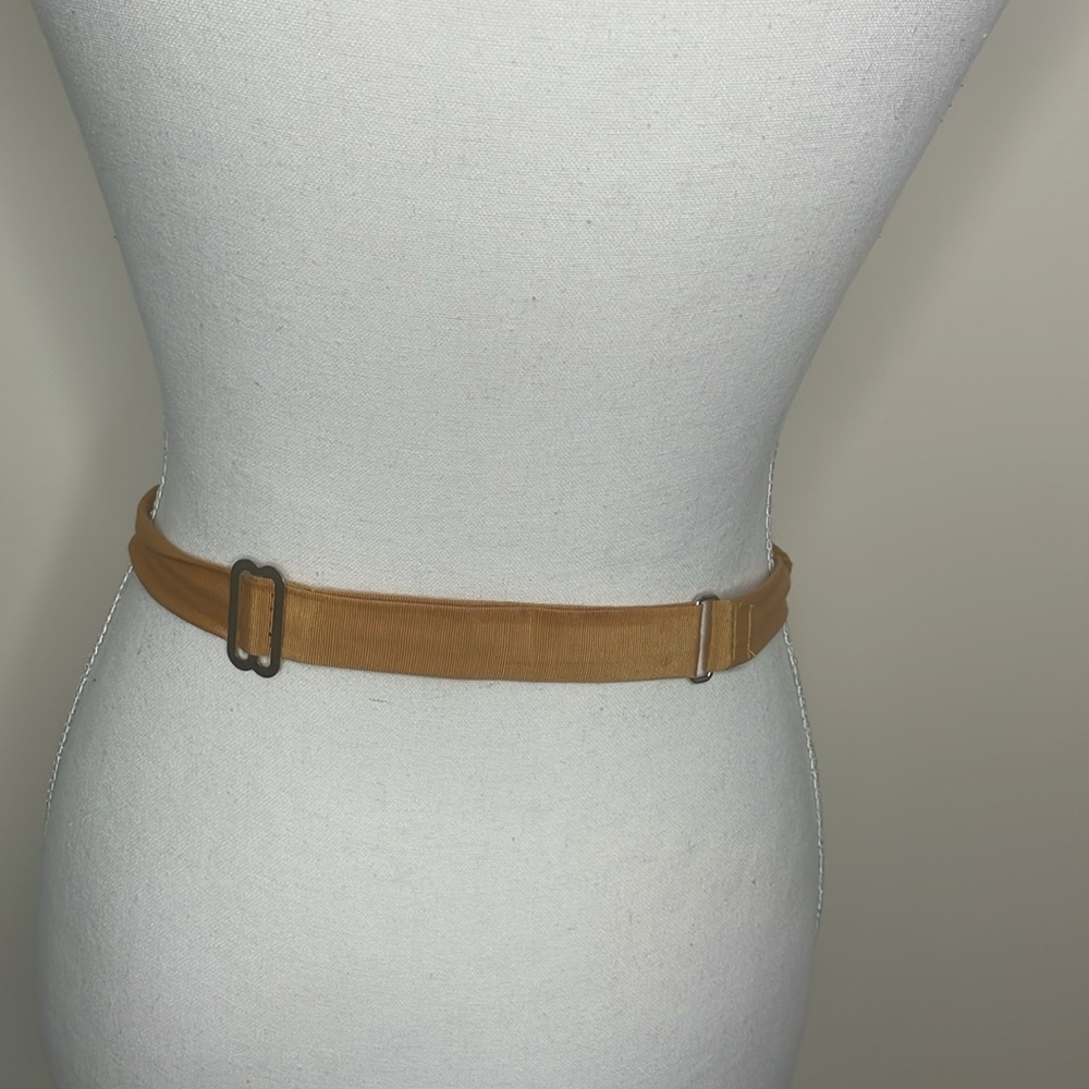 Vintage Tan Woven Belt With Leather Discs. Y2K - Picture 4 of 9